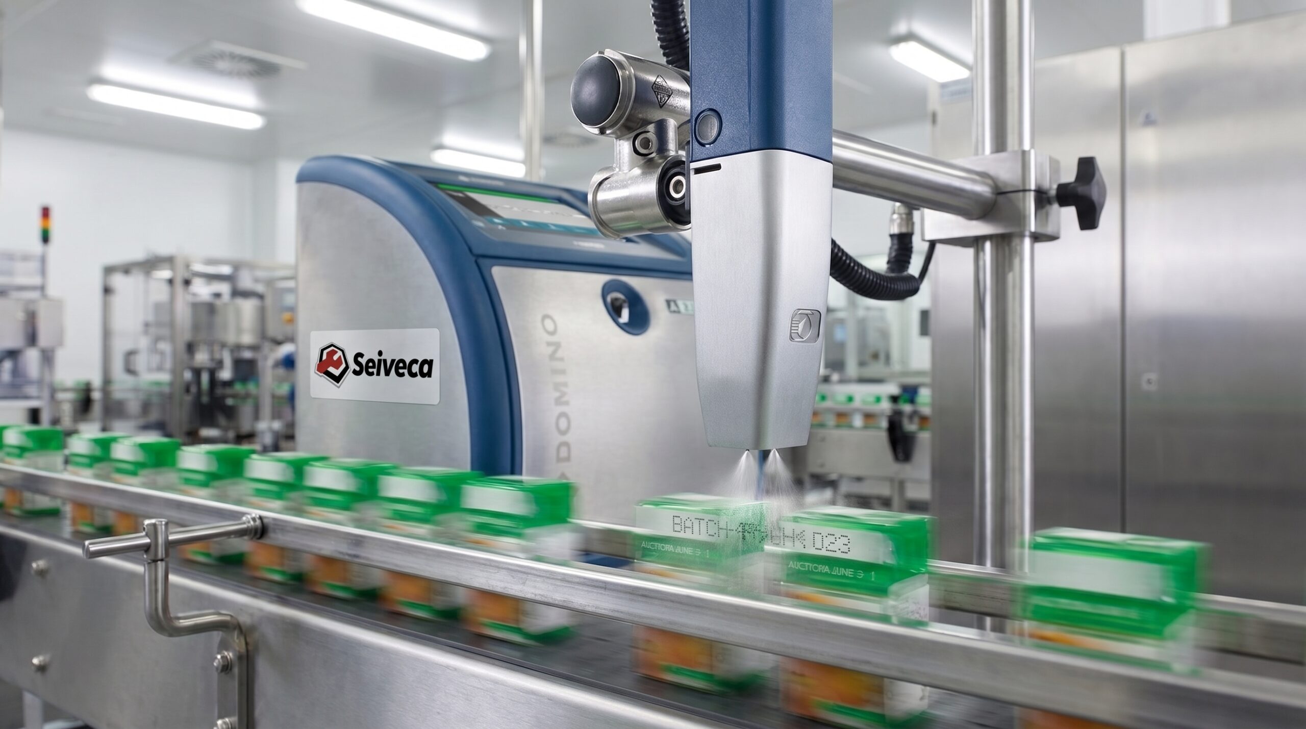 Inicio domino machine with seiveca label 202607110004